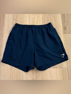 Gymshark Men’s Navy Blue Athletic Gym Training Shorts size Large